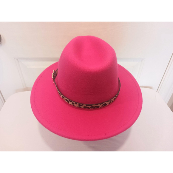 Adjustable Jazz Style Fedora Hat In Pink - Picture 5 of 9